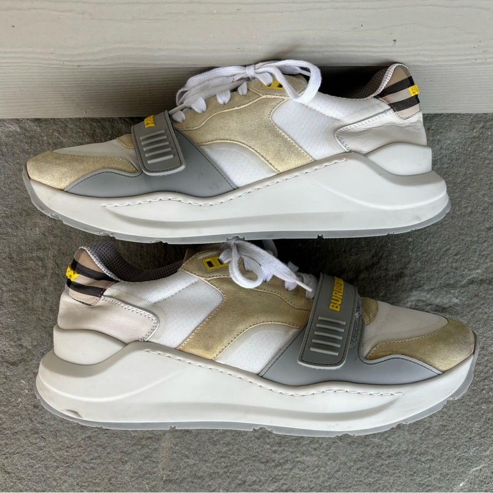 Burberry Regis Mixed Media Runway Sneakers🔥🔥🔥 - Picture 4 of 8